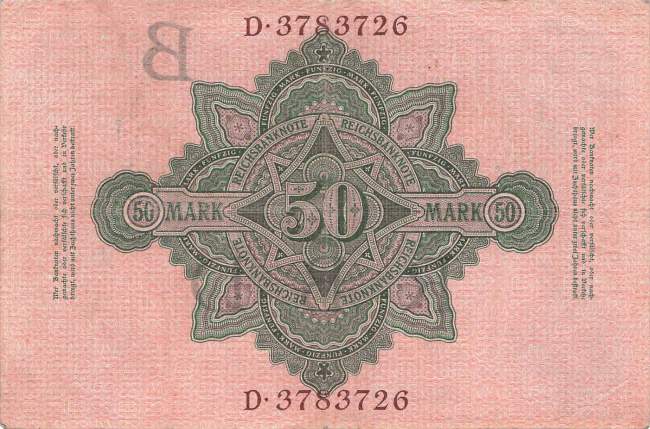 50 Mark 1910 ro.42 B/D